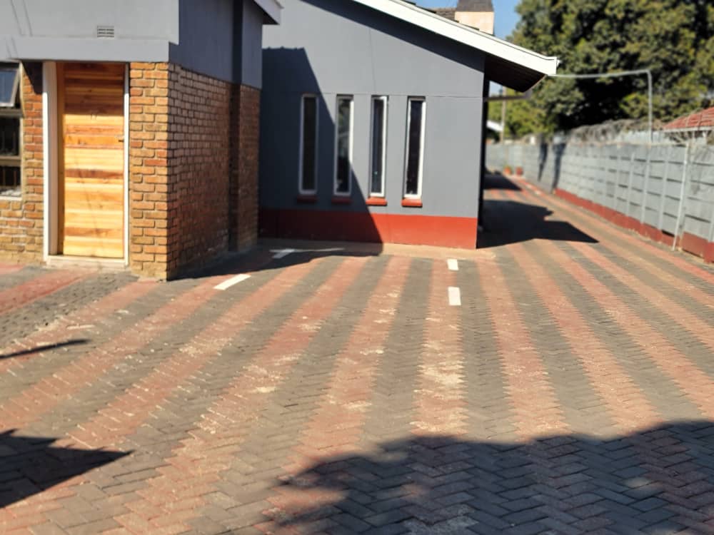 Courtyard and parking